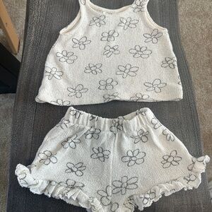 Zara Cream and Gray Kids Matching Set